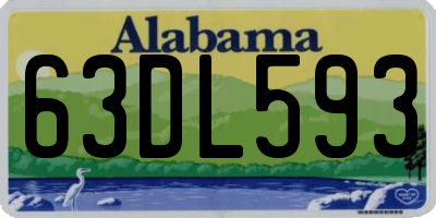 AL license plate 63DL593