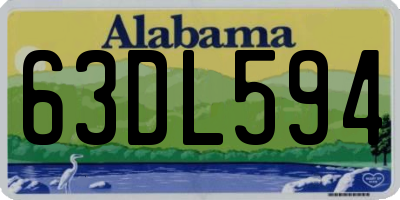 AL license plate 63DL594