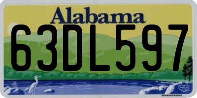 AL license plate 63DL597