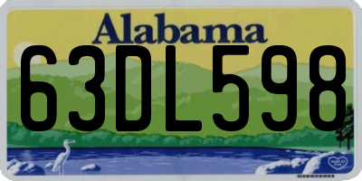 AL license plate 63DL598