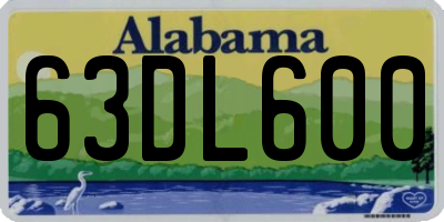 AL license plate 63DL600