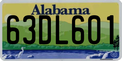 AL license plate 63DL601