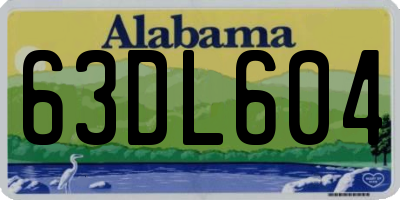 AL license plate 63DL604