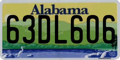 AL license plate 63DL606