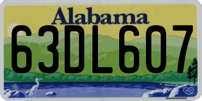 AL license plate 63DL607