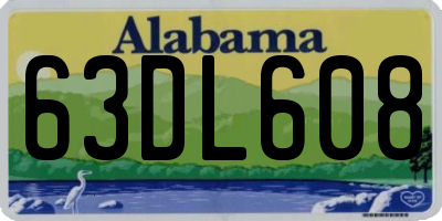 AL license plate 63DL608