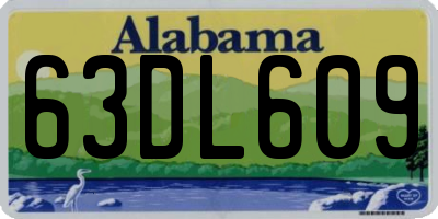AL license plate 63DL609