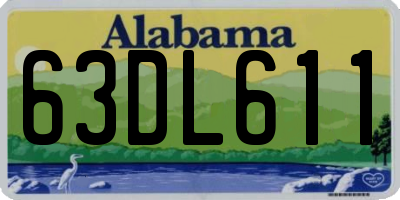 AL license plate 63DL611