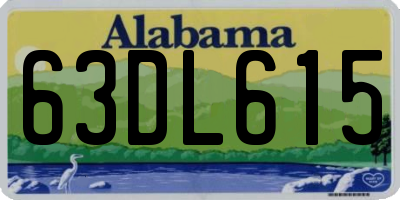 AL license plate 63DL615