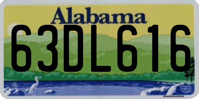 AL license plate 63DL616