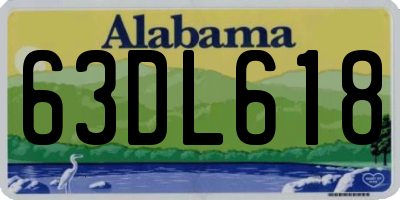 AL license plate 63DL618