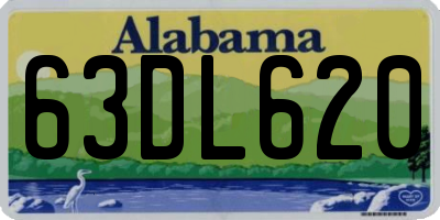 AL license plate 63DL620