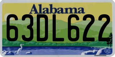 AL license plate 63DL622