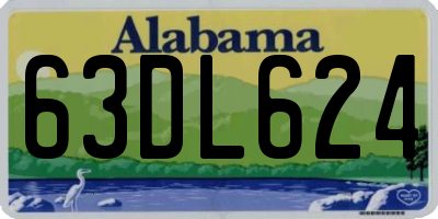 AL license plate 63DL624