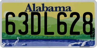 AL license plate 63DL628