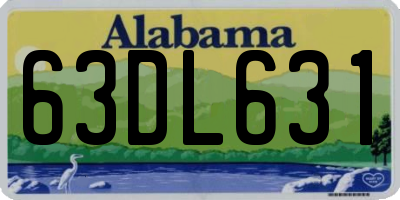 AL license plate 63DL631