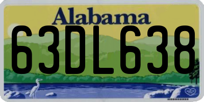 AL license plate 63DL638
