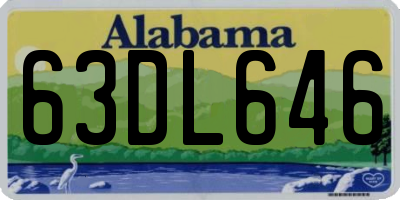 AL license plate 63DL646