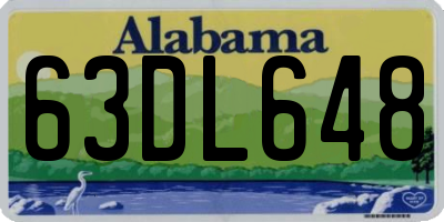 AL license plate 63DL648