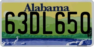 AL license plate 63DL650