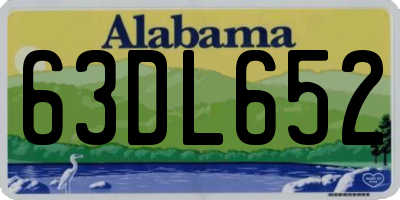 AL license plate 63DL652