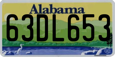 AL license plate 63DL653