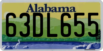 AL license plate 63DL655
