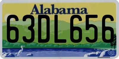 AL license plate 63DL656