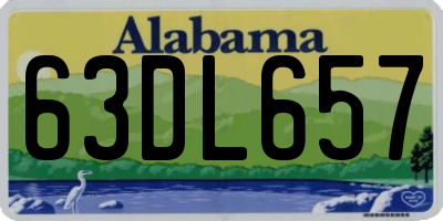 AL license plate 63DL657