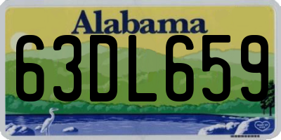 AL license plate 63DL659