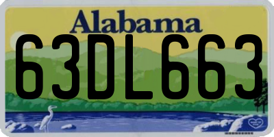 AL license plate 63DL663