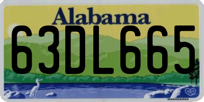 AL license plate 63DL665