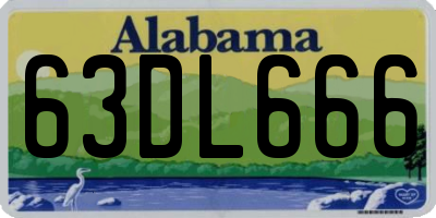 AL license plate 63DL666