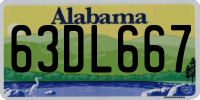 AL license plate 63DL667