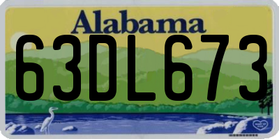 AL license plate 63DL673