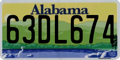 AL license plate 63DL674