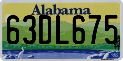 AL license plate 63DL675
