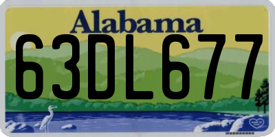 AL license plate 63DL677