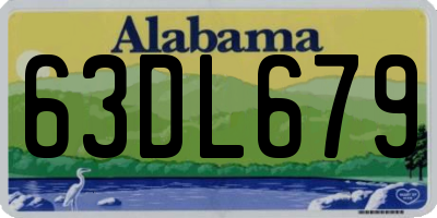 AL license plate 63DL679
