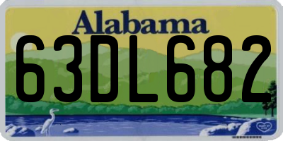 AL license plate 63DL682