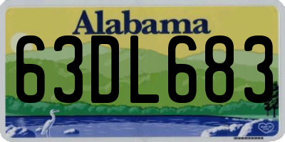 AL license plate 63DL683