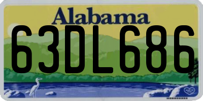 AL license plate 63DL686