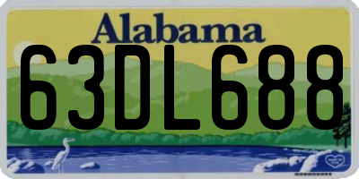AL license plate 63DL688