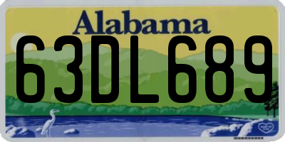 AL license plate 63DL689