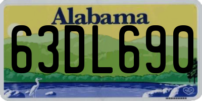 AL license plate 63DL690