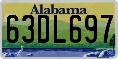 AL license plate 63DL697