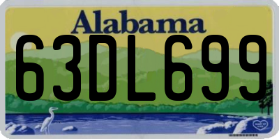 AL license plate 63DL699