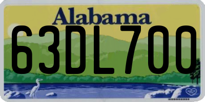 AL license plate 63DL700