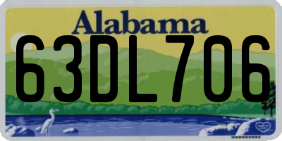 AL license plate 63DL706