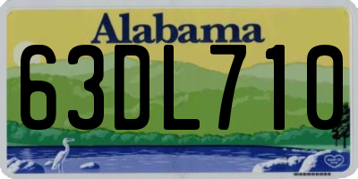 AL license plate 63DL710